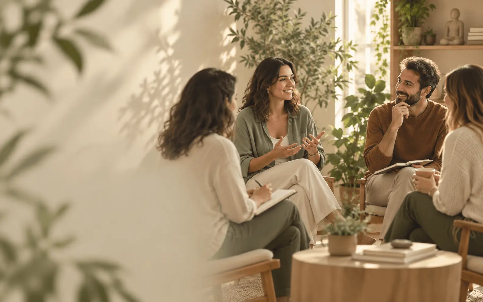 Taller grupal de psicología y bienestar en Clínica Creer es Crear de Móstoles